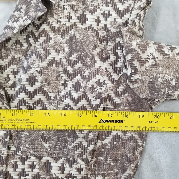 Vtg St John Sport Pant Suit Women M Brown Basket Weave Straight Leg USA Eclectic